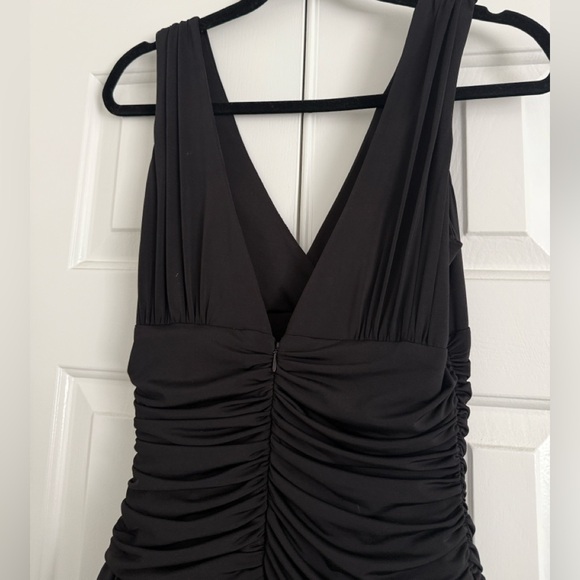 Max & Cleo Semi Formal Black Tulle Fit Flare Dress - Elegant Black Sleeveless - Picture 3 of 16